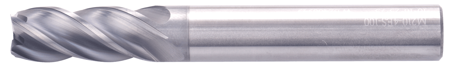 4 mm, 1 mm Chamfer Carbide End Mill, 4 Flutes, Radius, Standard length