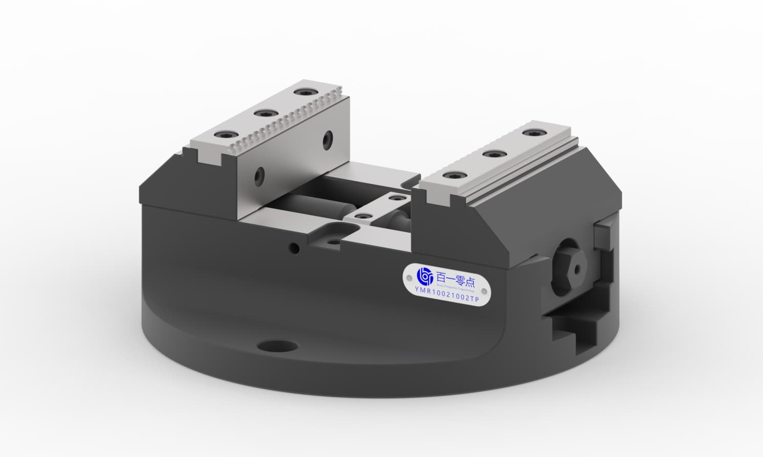 5-axis self-centering vise, rotary ready, jaw W - 100 mm, body D - 210 mm, jaw type 2