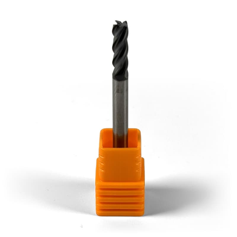 4 mm Carbide End Mill, 4 Flutes, Flat, Standard length, For P, M, K materials, AlCrN coated, LOC 12 mm