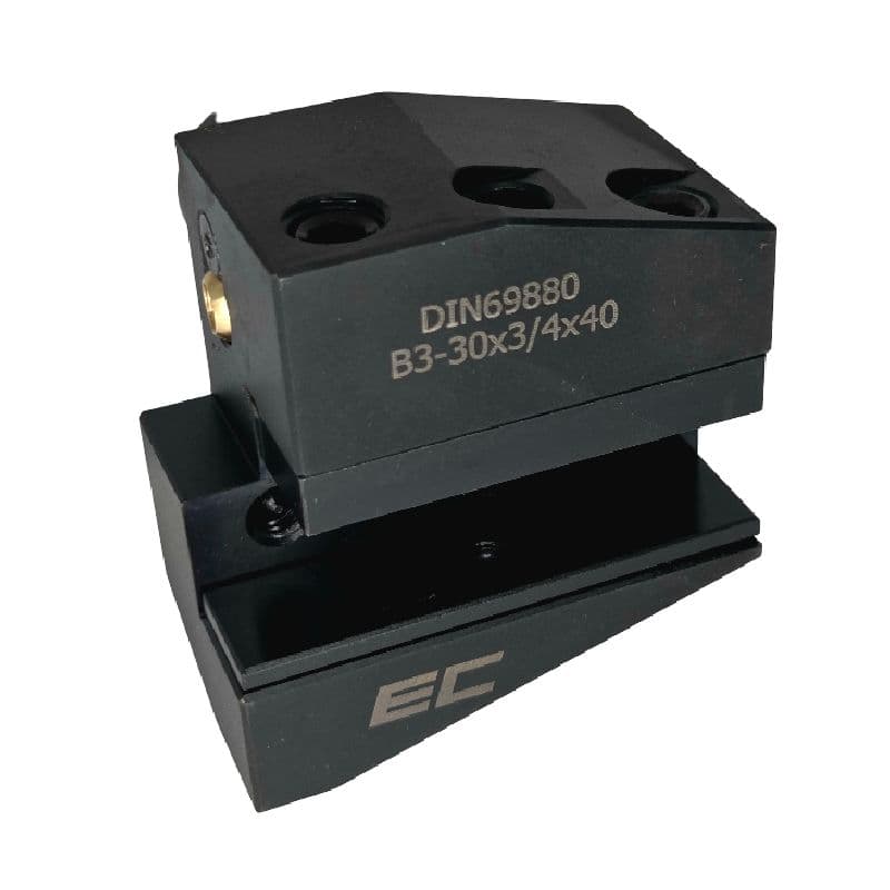 3/4" x 3/4" OD Turning Toolholder, VDI30, Form B3, Inverted Right Hand, Short
