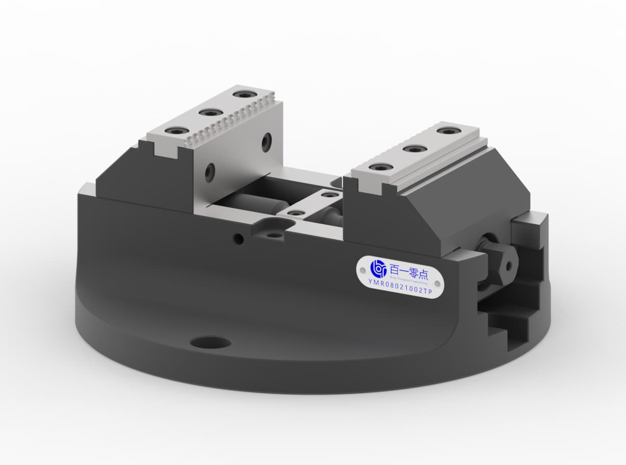 5-axis self-centering vise, rotary ready, jaw W - 100 mm, body D - 255 mm, jaw type 2