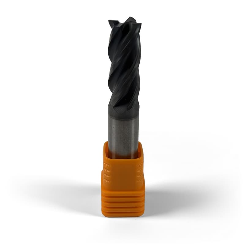 12 mm Carbide End Mill, 4 Flutes, 0.1 mm Corner Chamfer, Standard length, For P, M, K materials, AlCrN coated, LOC 30 mm