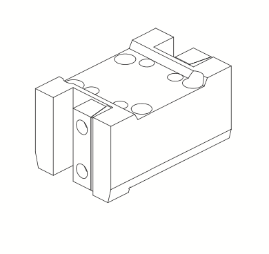 25 x 25 mm Twin OD Turning Tool Block, BMT60 LB3000EX, 75 mm Overall Height