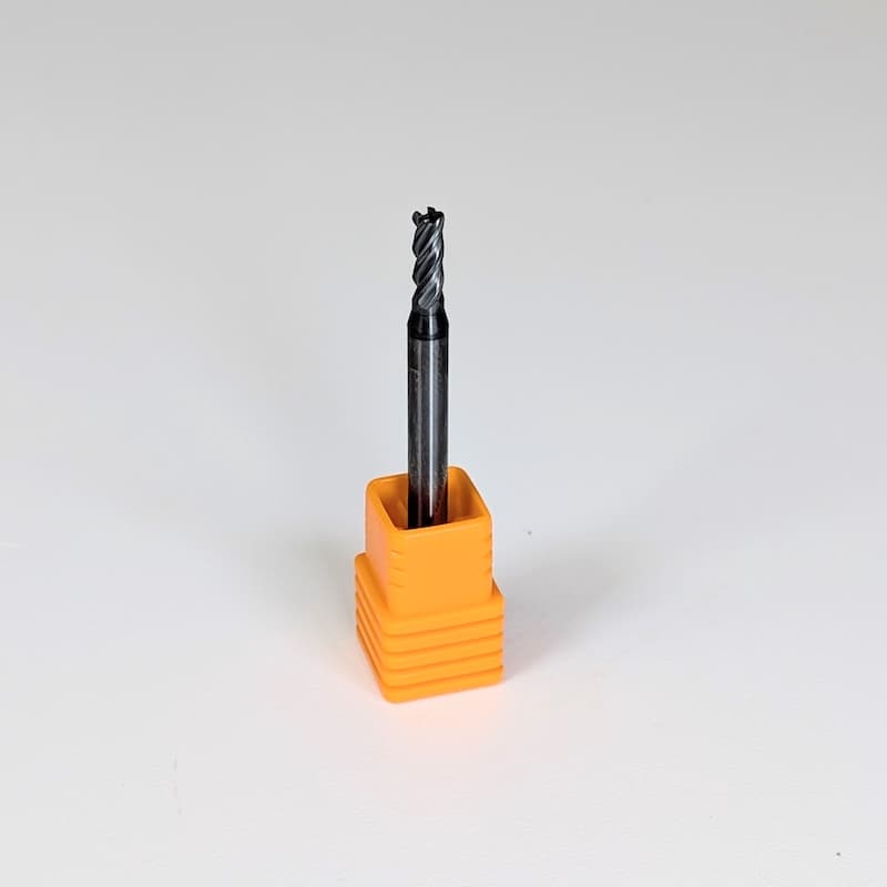 3mm Carbide End Mill, 4 Flutes, Bull Nose - R0.5mm, 8mm LOC, AlCrN Coated