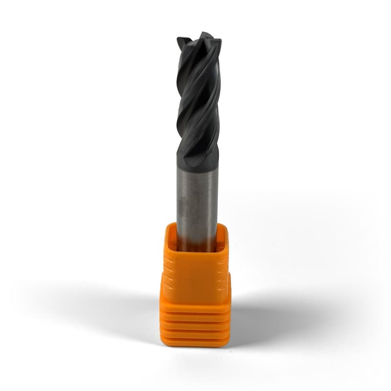 10 mm Carbide End Mill, 0.5 mm Corner Radius, 4 Flutes, Standard length, For P, M, K materials, AlCrN coated, LOC 25 mm