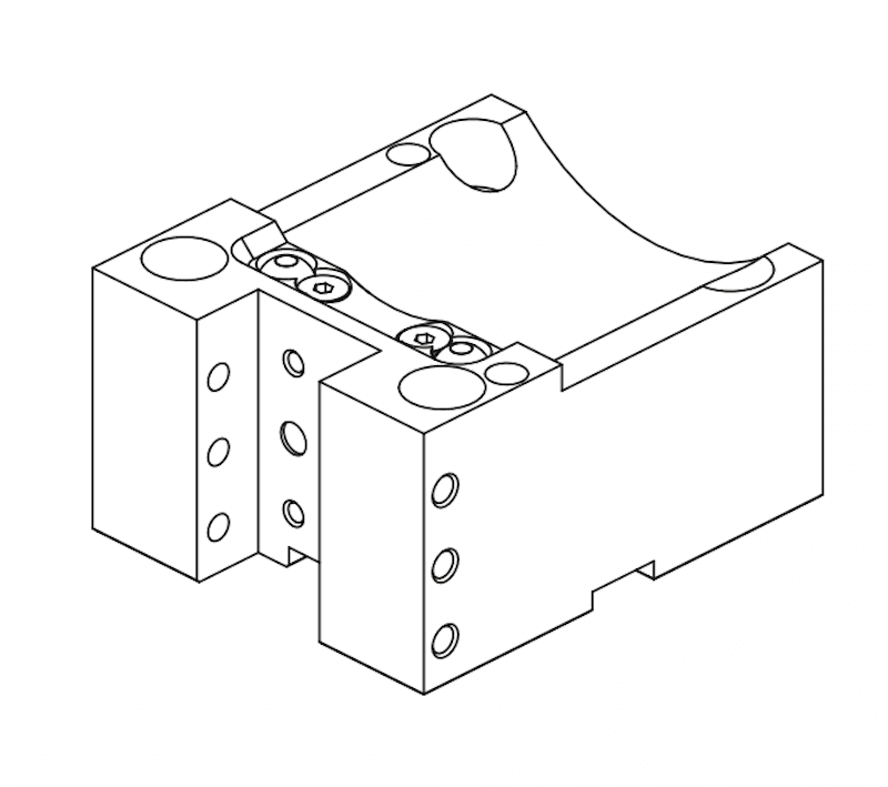 25 x 25 mm OD Turning Tool Block, BMT60 DMG, 70 mm Overall Height