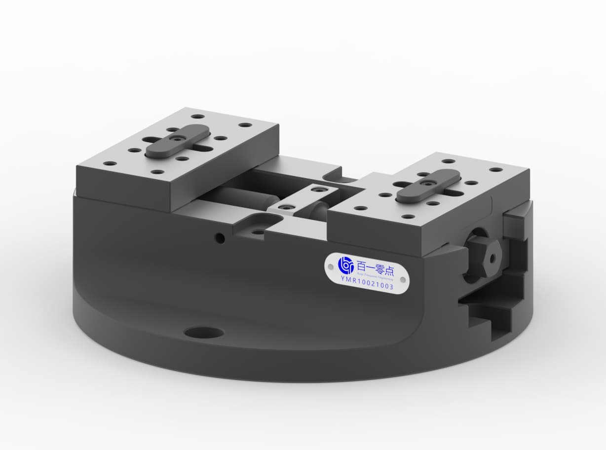 5-axis self-centering vise, rotary ready, jaw W - 100 mm, body D - 210 mm, jaw type 3