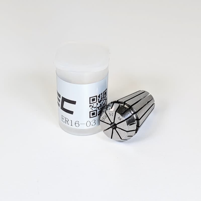 3 mm ER16 Collet, clamping range 3 - 2 mm, Runout 0.01 mm