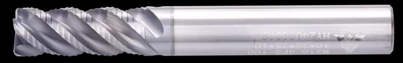 12 mm Carbide End Mill, 4 Flutes, With corrugated cutting edges, Standard length