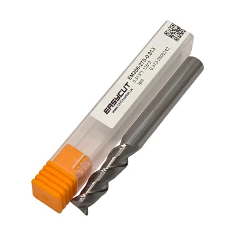 5/16" Carbide Square End Mill, 2 flutes, 1.125" LOC, Uncoated