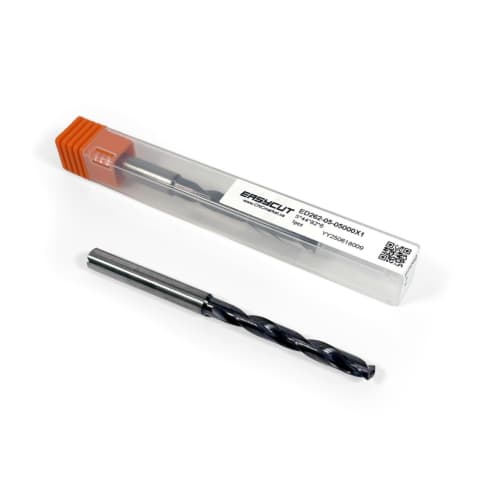 5mm Carbide Drill, 2 flutes, 5xD, Through Tool Coolant - 140°, 35mm LOC, Coated